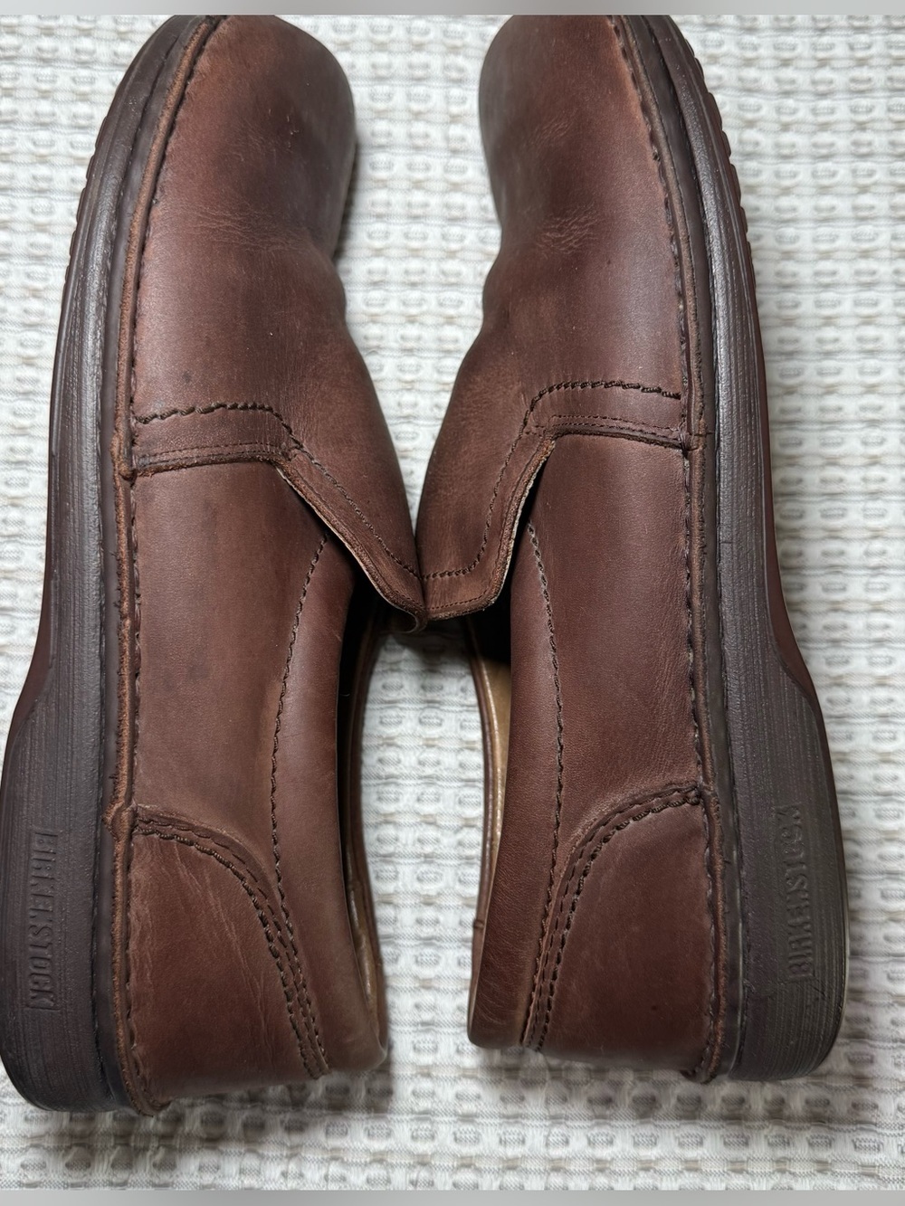 Birkenstock Women’s Slip On Clogs Loafers Brown Leather Shoes Size US 11 EU 41 - Picture 6 of 8